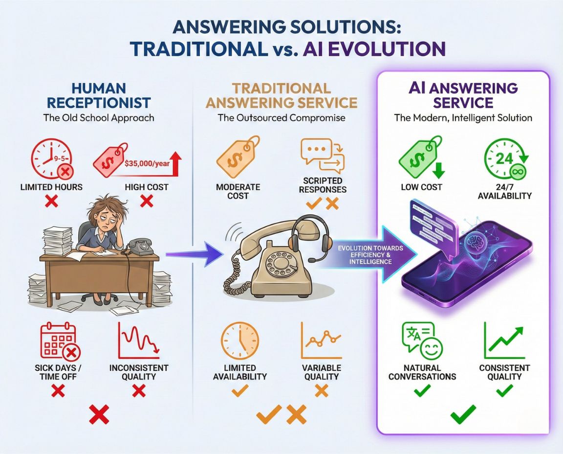 AI Answering Service Comparison Visualization
