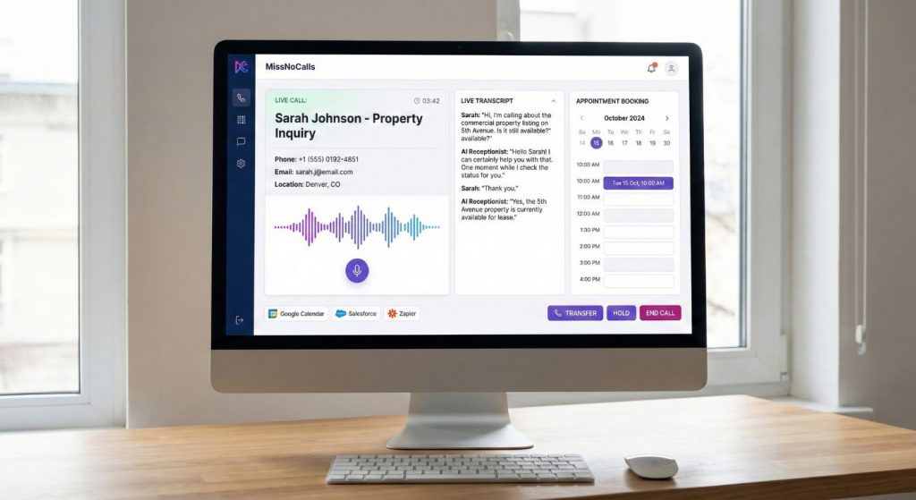 AI Receptionist Interface