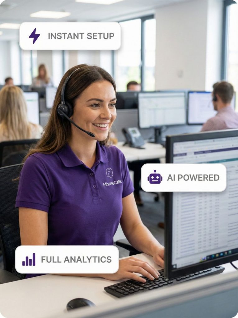 AI receptionist system in action