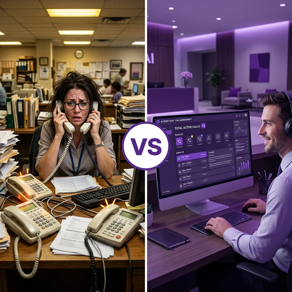 AI answering service compared to traditional receptionist service